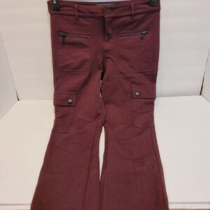 Roots Canada, Burgundy Cargo‎ Pants, Slim Fit, size XS